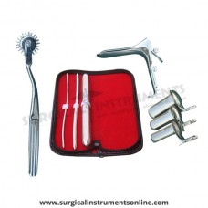 Hegar uterine dilator 3 pieces set,3-4, 7-8, 17-18, pinwheel, grave large, collin 3pcs